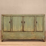 Cabinet - c 1920 4 Doors Pale Green Lacquer