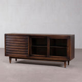 Cabinet - 3 Drawers 2 Doors Dark Brown