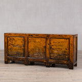Cabinet - c1920s 3 Doors - Burnt Orange Lacquer