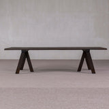 Table - Dining Table - Dark Wood Rectangle Tripod Legs
