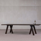 Table - Dining Table - Dark Wood Rectangle Tripod Legs
