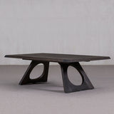 Table - Coffee Table - Dark Wood - Splayed Leg with Keyhole Detail