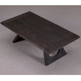 Table - Coffee Table - Dark Wood - Splayed Leg with Keyhole Detail