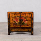 Cabinet - c1920s 2 Doors - Burnt Orange with Original Painted Detail