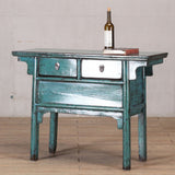 Table - Console Table - c1920s Turquoise Lacquer