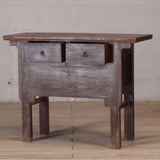 Table - Console Table - c1920s Rubbed Black Finish