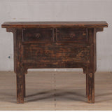 Table - Console Table - c1920s Rubbed Black Finish