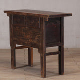 Table - Console Table - c1920s Rubbed Black Finish
