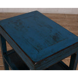 Table - Rectangle Side Table - Dark Blue Lacquer