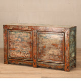 Cabinet - c1920s 2 Doors  - Green Crackle Lacquer