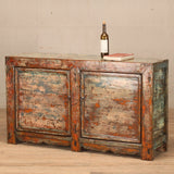 Cabinet - c1920s 2 Doors  - Green Crackle Lacquer