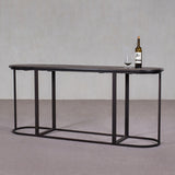 Table - Console Table - 3 Piece - Iron Frame - Wooden Top