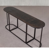 Table - Console Table - 3 Piece - Iron Frame - Wooden Top