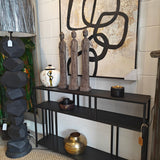 Table - console black iron