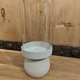 Candlestick - Metal and Glass