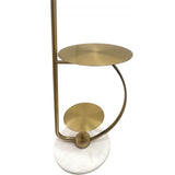 Floor Lamp - Iron and Marble Lamp with Table 162cm