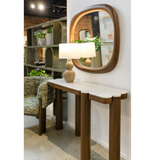 Vogue Mirror - Walnut Look Frame 90 x 90