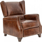 Leather tan recliner