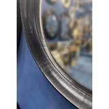 Mirror - Round with Black Oak Frame