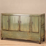 Cabinet - c 1920 4 Doors Pale Green Lacquer