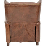 Leather tan recliner