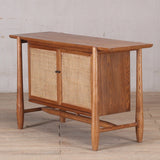 Cabinet - Warm Wood - 2 Doors with Inset Panel