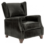 Armchair - Black leather  Recliner