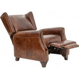 Leather tan recliner