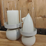 Candlestick - Metal and Glass