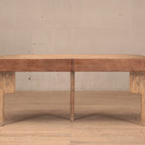 Desk - 2 Drawers Curved Leather Edge