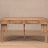 Desk - 2 Drawers Curved Leather Edge