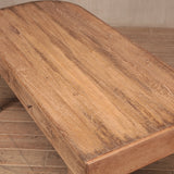 Desk - 2 Drawers Curved Leather Edge