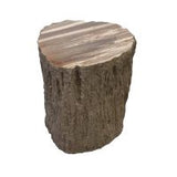 Petrified wood stump side table