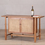 Cabinet - Warm Wood - 2 Doors with Inset Panel