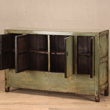 Cabinet - c 1920 4 Doors Pale Green Lacquer