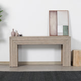 Console - Curved Panel and carved Detail - Whitewash