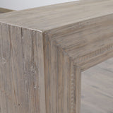 Console - Curved Panel and carved Detail - Whitewash