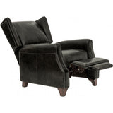 Armchair - Black leather  Recliner