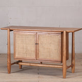 Cabinet - Warm Wood - 2 Doors with Inset Panel