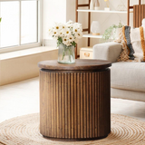 Side Table - Old Elm Round