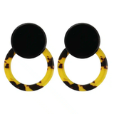 Earrings - Rubi Black and Tortoiseshell