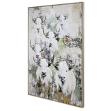 Art - Green Cattle - Handpainted - Framed