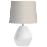 Lamp - Brooke White Cement Table Lamp 50cm