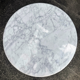 Side Table - Round Marble Top and Iron Legs