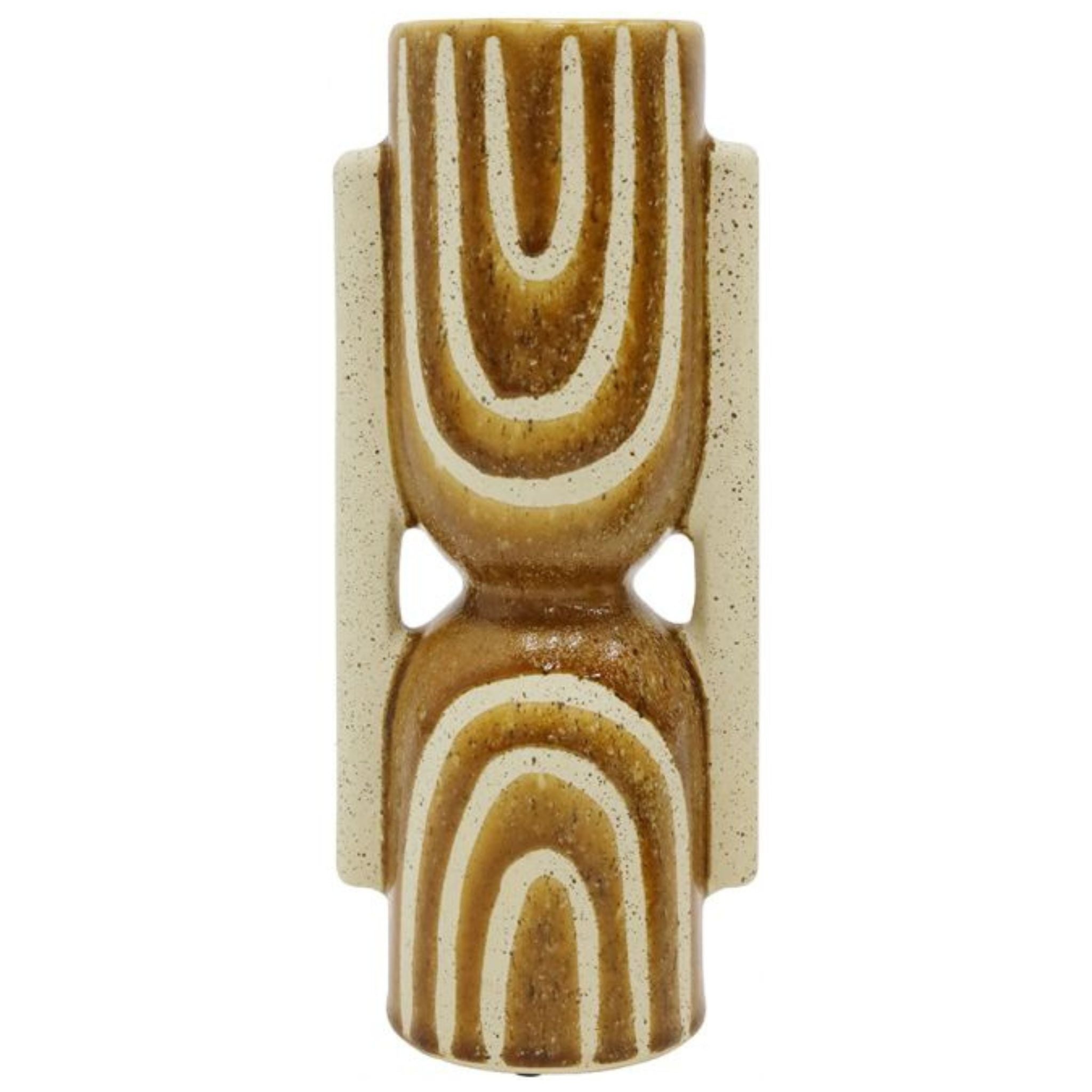 Ceramic Vase - Emilis Mustard and Natural - 2 Sizes