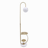 Floor Lamp - Iron and Marble Lamp with Table 162cm
