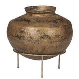 Clay Pot with Iron Stand