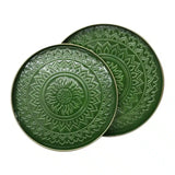 Tray - Metal with enamel finish - Aztec Pattern