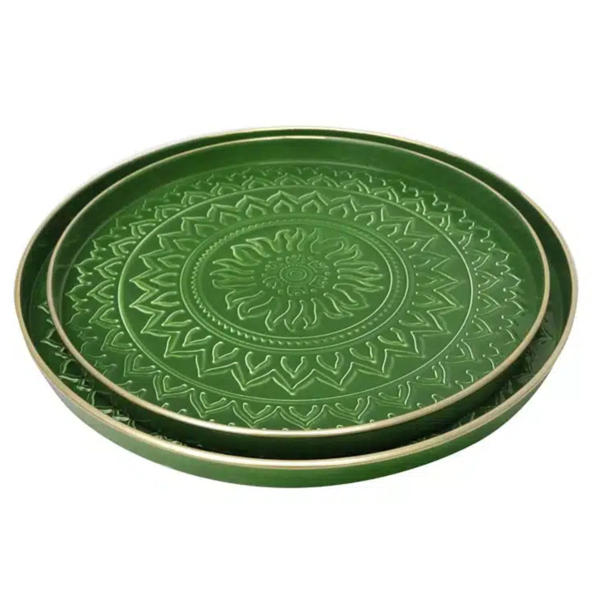 Tray - Metal with enamel finish - Aztec Pattern