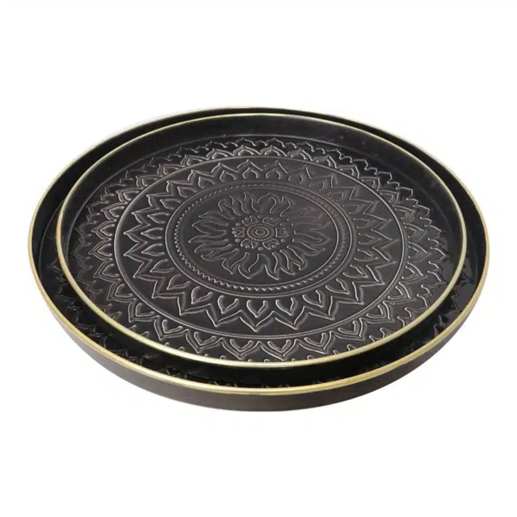 Tray - Metal with enamel finish - Aztec Pattern